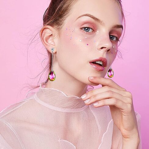 10pcs Hypoallergenic Rhinestone Earring Studs Stainless Steel Earring Posts with Bead Chains and Pinch Clasps, 20pcs Clear Bullet Earring Backs for DIY Jewelry Making Supplies in Kuwait