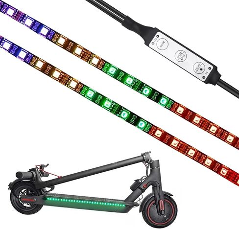 شريط اضاءة للسكوتر الكهربائي، شريط اضاءة فوكس ان اس كيه ملون قابل للطي لسكوتر شاومي والدخن ولوح التزلج وحزام اضاءة لركوب الدراجات والسلامة in Kuwait