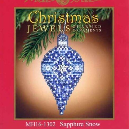 Sapphire Snow Beaded Counted Cross Stitch Ornament Kit Mill Hill 2011 MH161302 in Saudi Arabia