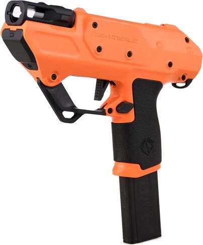 وركر لعبة مسدس مسدس بنصف سهم مغناطيسي قوي شبه تلقائي من نايتنجيل بلاستر برو يمكنك تركيبه بنفسك (البطارية غير متضمنة) اسود برتقالي in Kuwait