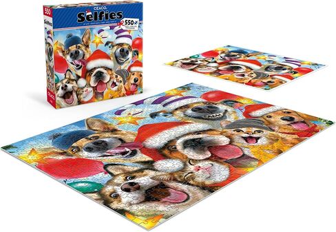 Ceaco - Selfies Christmas - Cats and Dogs - 550 Piece Jigsaw Puzzle in Saudi Arabia