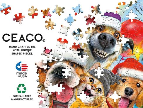 Ceaco - Selfies Christmas - Cats and Dogs - 550 Piece Jigsaw Puzzle in Saudi Arabia
