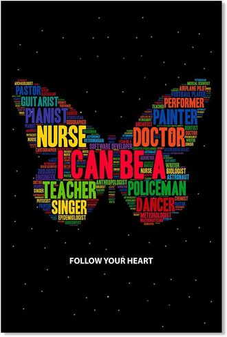 FLYAB Inspirational Classroom Posters,Motivation Posters Career Options Positive Posters for Middle School Elementary Classroom Bulletin Board Decorations Classroom Poster Teacher Supplies in Kuwait