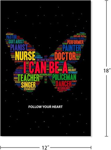 FLYAB Inspirational Classroom Posters,Motivation Posters Career Options Positive Posters for Middle School Elementary Classroom Bulletin Board Decorations Classroom Poster Teacher Supplies in Kuwait
