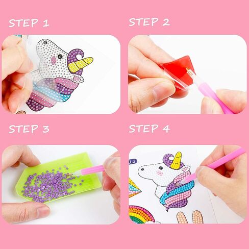 AMAZING TIME 84PCS Diamond Painting Stickers 5D Gem Art Kits with DIY Acessories Tools for Kids Boys Girls Ages 6-8 8-12 in Kuwait