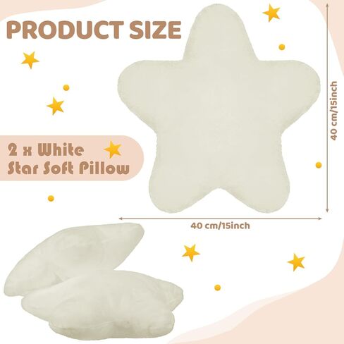 Sumind 2 Pcs 15.7 Inch Star Pillow Plush Star Throw Pillow Cute Pillows Aesthetic 3D Star Throw Stuffed Cushion Decorative Gift Room Decor for Bedroom Sofa Chair(Blue) in Kuwait
