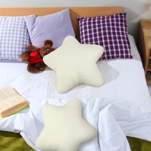 Sumind 2 Pcs 15.7 Inch Star Pillow Plush Star Throw Pillow Cute Pillows Aesthetic 3D Star Throw Stuffed Cushion Decorative Gift Room Decor for Bedroom Sofa Chair(Blue) in Kuwait
