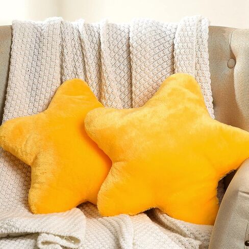 Sumind 2 Pcs 15.7 Inch Star Pillow Plush Star Throw Pillow Cute Pillows Aesthetic 3D Star Throw Stuffed Cushion Decorative Gift Room Decor for Bedroom Sofa Chair(Blue) in Saudi Arabia