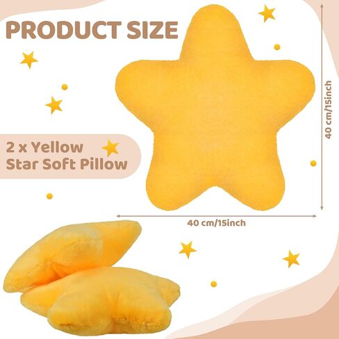 Sumind 2 Pcs 15.7 Inch Star Pillow Plush Star Throw Pillow Cute Pillows Aesthetic 3D Star Throw Stuffed Cushion Decorative Gift Room Decor for Bedroom Sofa Chair(Blue) in Saudi Arabia