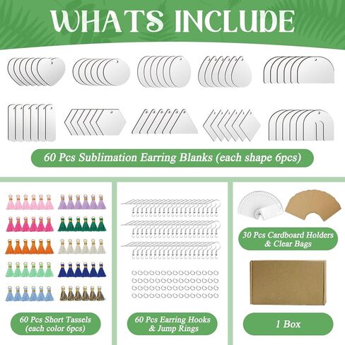 منتجات BEDSIFV 300 قطعة بالتصعيد ، 60 قطعة من الفراغات مع شرابة ، خطافات القرط ، حلقات القفز ، حوامل من الورق المقوى ، حقائب شفافة ، لوازم صنع الأقراط المصممة in Kuwait