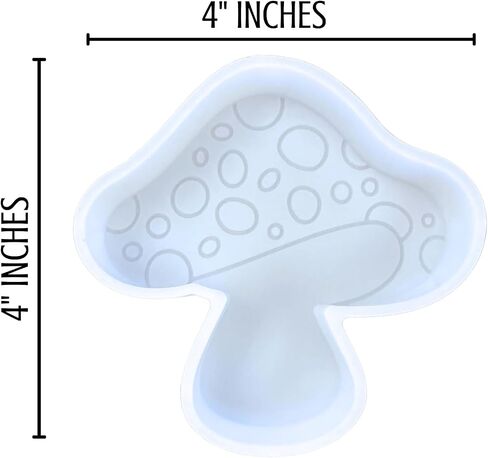 Mushroom Silicone Freshie Mold for Car Candles | 4 x 4" Nature Dot Boho Teenager Trendy Car Freshener Shape Heat Resistant Oven Bake in Saudi Arabia