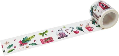 ملصق Wrapables A71443c للزخرفة على شكل قمشية واسعة، 25 مم × 5 متر، مناسب للعطلات in Kuwait