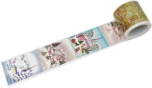ملصق Wrapables A71443c للزخرفة على شكل قمشية واسعة، 25 مم × 5 متر، مناسب للعطلات in Kuwait
