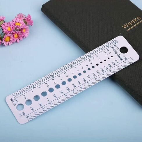 JKJF Pack of 6 Needle Gauge Needle Stencil Knitting Needle Ruler Stitch Knitting Needles Sizer Measuring Tool for Sewing Crafts in Saudi Arabia