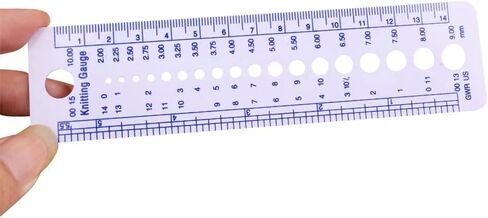 JKJF Pack of 6 Needle Gauge Needle Stencil Knitting Needle Ruler Stitch Knitting Needles Sizer Measuring Tool for Sewing Crafts in Saudi Arabia