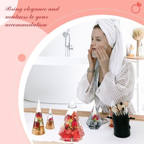 4 قطع من قوالب الراتنج المخروطية الخواتم، قوالب سيليكون حامل خاتم لراتنج الايبوكسي، قوالب راتنج الايبوكسي السيليكون الهرمي للخواتم، حامل عرض المجوهرات والخواتم، ديكورات المنزل، هدية الزفاف in Kuwait