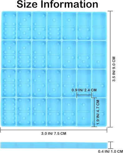 2 قطعة قوالب الدومينو لصب الراتنج، LIOUCBD 28 تجاويف قوالب راتنجات الايبوكسي، مجموعة قوالب السيليكون الدومينو لمجموعة الدومينو DIY قلادة الدومينو قوالب الشوكولاتة قوالب الحلوى، صناعة مجوهرات الكيك in Kuwait
