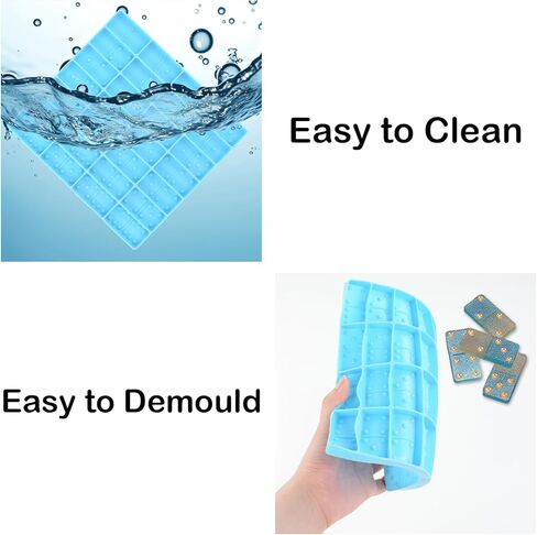 2 قطعة قوالب الدومينو لصب الراتنج، LIOUCBD 28 تجاويف قوالب راتنجات الايبوكسي، مجموعة قوالب السيليكون الدومينو لمجموعة الدومينو DIY قلادة الدومينو قوالب الشوكولاتة قوالب الحلوى، صناعة مجوهرات الكيك in Kuwait