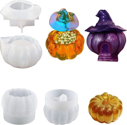 3 قطع من قوالب راتنج الفطر، صندوق تخزين حلوى برطمانات الفطر مع غطاء، حاوية مجوهرات، قوالب سيليكون فطر راتنجات الإيبوكسي للاستخدام المنزلي، ديكور المنزل in Kuwait