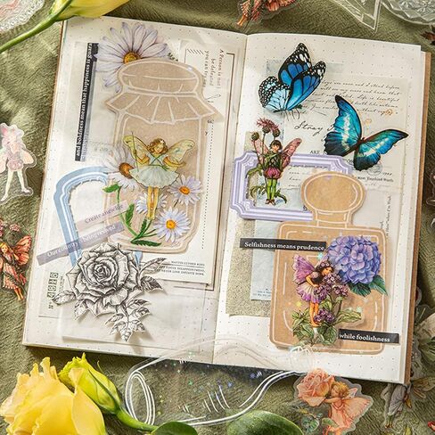 40 جهاز كمبيوتر شخصى خمر الوردي الأحمر الفاوانيا الأزهار الفينيل ملصقات شفافة الشارات السائبة زهرة الجنية جرة الفينيل ملصقات للماء لزجاجات المياه المغلفات سكرابوكينغ الأثاث الحرف بطاقة صنع اليوميات in Kuwait