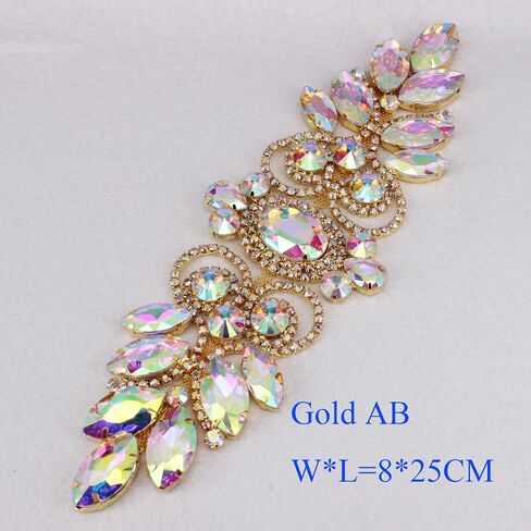 Phicmanlo Bling Sew على حجر الراين زين مع كريستال أكبر لتزيين المجوهرات الراقصة (الفضة ab) in Kuwait