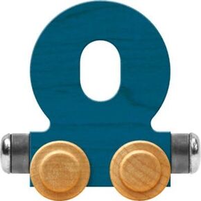 Maple Landmark NameTrains Bright Letter Car O - Made in USA (Blue)