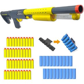GINCHO Soft Bullet Foam Dart Blaster Toy Shotgun with Ejecting Shells and Ammo for Kids and Adults Shooting Game