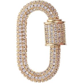 Healifty Necklace Clasp Rhinestone Lobster Claw Clasps Metal Jewelry Enhancer Shortener Connector Clasp Clip Lock Ring for DIY Necklaces Jewelry Crafts Golden