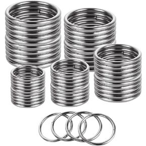 120 PCS 1.5 inch Silver Metal O Rings Set, Heavy Duty Belt Steel Round O Rings, Multi-Purpose Hardware Webbing Metal Buckle for Bags Belts Dog Leashes Hanging Basket, DIY Napkin Rings (38mm) in Kuwait