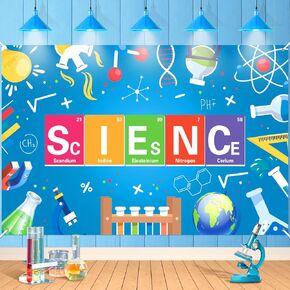 Science Party Banner Decorations Black Mad Sciencist Birthday Party Banner Backdrop for Boy Girl Kid Decorations Laboratory Party Sign Little Fun Scientist Party Decorations School Poster 71x44 Inch in Saudi Arabia