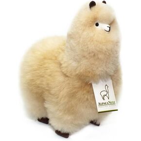 Real Alpaca Natural Fur Toy – Soft and Cuddly Handcrafted Alpaca Fur Toys, Sourced Fur from Peru, (9 inches, Beige) in Saudi Arabia