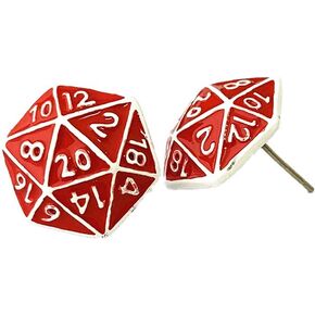 Roll for Initiative Game Dunge RPG TTRPG Polyhedral Dragons Master Stud Earrings D4-D20 Sides Die Dice Critical Tabletop Role Playing Game Stud Earrings Gifts for Girl Woman Men, Metal, alloy in Kuwait