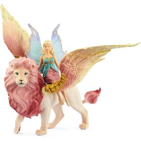 Fairy in Flight on Winged Lion schleich BAYALA with Moveable Parts, Detachable Toy Fairy Figurine Riding Magical Pink Lion, for Children Ages 5-12 Years in Saudi Arabia