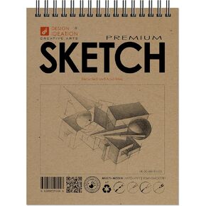 Design Ideation Sketch : Multi-Media Paper Sketch Book for Pencil, Ink, Marker, Charcoal and Watercolor Paints. Great for Art, Design and Education. Made in The USA. 8.5" x 11" (2)