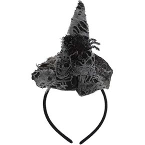 Elaine Room Headband Hat Hoop Band Headwear Witch Wizard Spiderweb for Halloween Christmas Party Costume Girls Boys Women