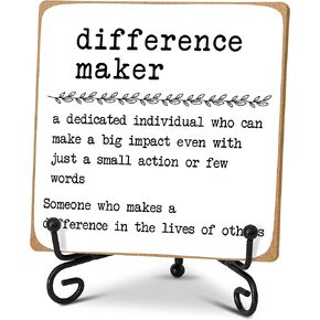 Everyone is Welcome Classroom Decor, Inspirational Quotes Desk Decor Gifts, Multicultural Wood Plaque With Stand For School Counselor Therapy Office Supplies -A28