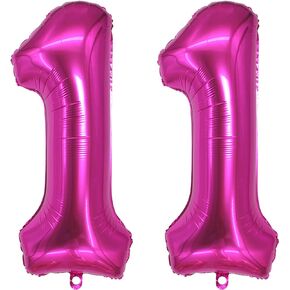 21 Balloon Number Hot Pink 21 Foil Mylar Jumbo Giant Big Large 12 Balloons Number Sweet 12th 21st Birthday Party Anniversary Decorations Supplies for Girl Women Balloon 40 Inch