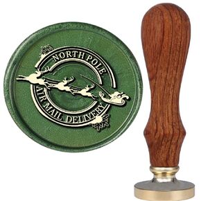Santa Claus Wax Seal Stamp, North Pole Sealing Wax Stamp for Christmas New Year Decoration Letters Envelope Cards Christmas Package (Santa Claus Stamp)