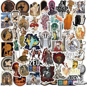 50 قطعة من ملصقات الاسطورة اليونانية من الفينيل المقاوم للماء لزجاجة المياه واللابتوب والنوت بوك والجوال ولوح التزلج والامتعة للاطفال والمراهقين والبنات والبالغين in Kuwait