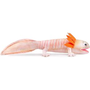 ZHONGXIN MADE Axolotl Plush - حيوان محشو أزرق Axolotl، واقعي 20 بوصة لطيف أمبيستوما زاحف برمائيات قطيفة، مجموعة هدايا قطيفة فريدة للأطفال