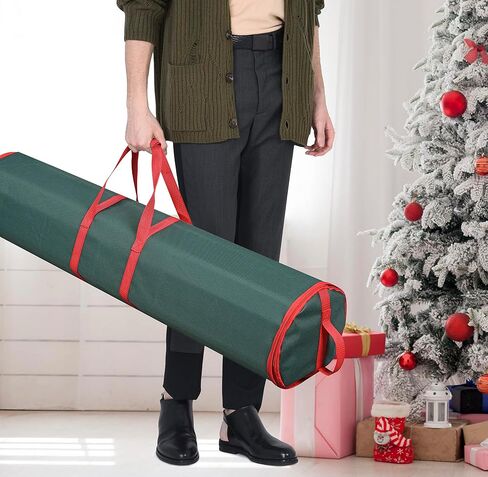 ProPik Wrapping Paper Storage Bag | Gift Wrap Holder Organizer | 2 Pack Store Up to 48 Rolls 40 Inch Long | Heavy Duty 600D Oxford Material Holiday Container | Top & side handles (Black) in Saudi Arabia