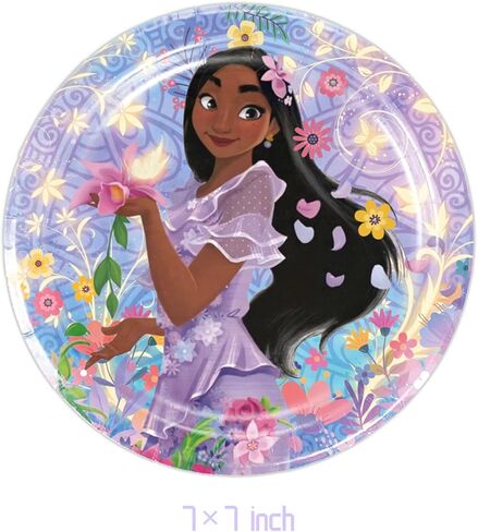 دوميدولا 40 قطعة من زينة حفلات ايزابيلا تتضمن 20 طبقًا و20 منديلًا لمستلزمات حفلات اعياد الميلاد انكانتو ايزابيلا in Kuwait