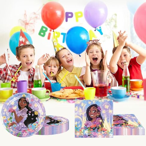 دوميدولا 40 قطعة من زينة حفلات ايزابيلا تتضمن 20 طبقًا و20 منديلًا لمستلزمات حفلات اعياد الميلاد انكانتو ايزابيلا in Kuwait