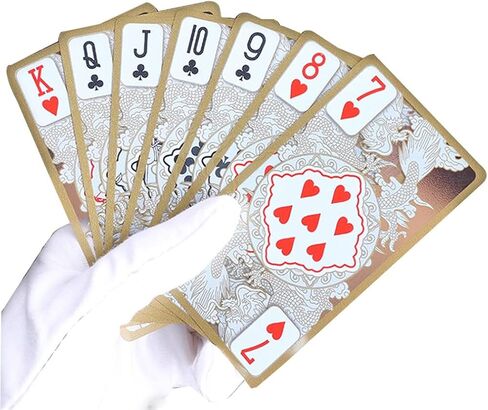 zaixko Plastic Playing Cards Gold Edge Deck of Cards Game Collection Gift Poker Dragon Pattern LuxuryTransparent Playing Cards in Saudi Arabia