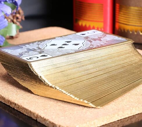 zaixko Plastic Playing Cards Gold Edge Deck of Cards Game Collection Gift Poker Dragon Pattern LuxuryTransparent Playing Cards in Saudi Arabia
