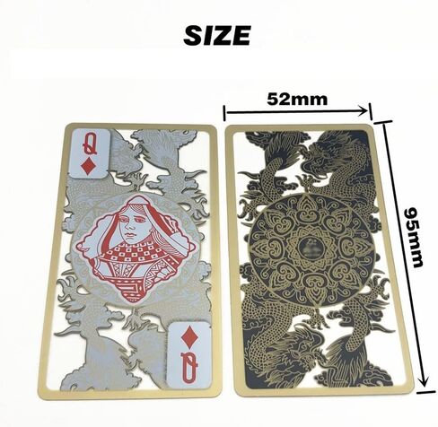 zaixko Plastic Playing Cards Gold Edge Deck of Cards Game Collection Gift Poker Dragon Pattern LuxuryTransparent Playing Cards in Saudi Arabia