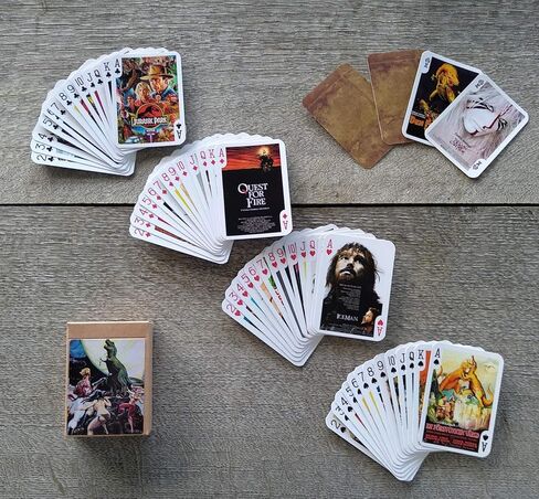 FLONZGIFT WWII Movies Playing Cards (Poker Deck 54 Cards All Different) Vintage WWII World War Movies Covers in Kuwait