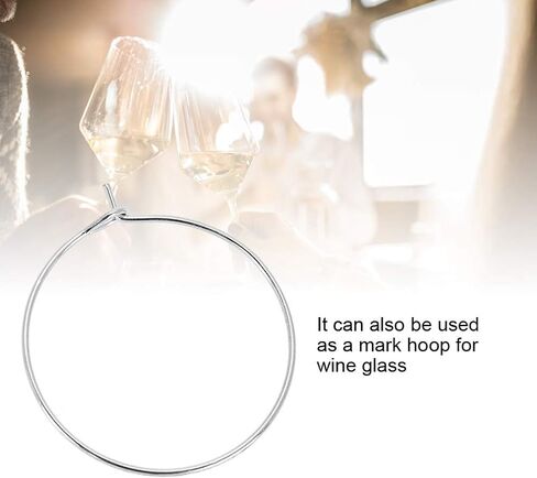 Salmue 100 Hypoallergenic Steel Circle Earring Loops Wine Glass Big Round Party Earring Hoop Ring Set Jewelry Findings (Gold 3025MM) in Saudi Arabia