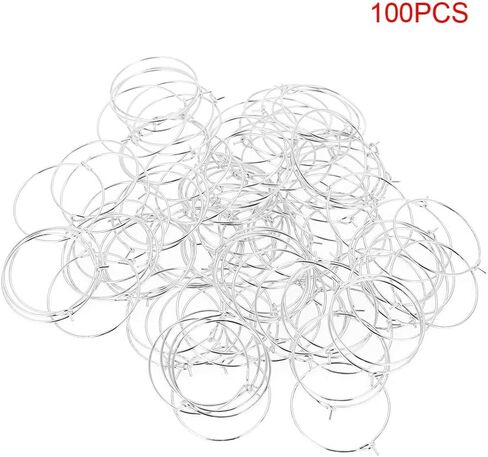 Salmue 100 Hypoallergenic Steel Circle Earring Loops Wine Glass Big Round Party Earring Hoop Ring Set Jewelry Findings (Gold 3025MM) in Saudi Arabia