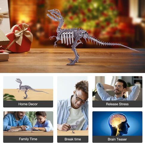 JOMIOD 3D Metal Puzzle Unicorn Model Kit, Mechanical Metal Model Kits, 3D Puzzles to Build for Adults Brain Teaser Puzzles Toys, DIY Animal Art Craft Decoration in Kuwait